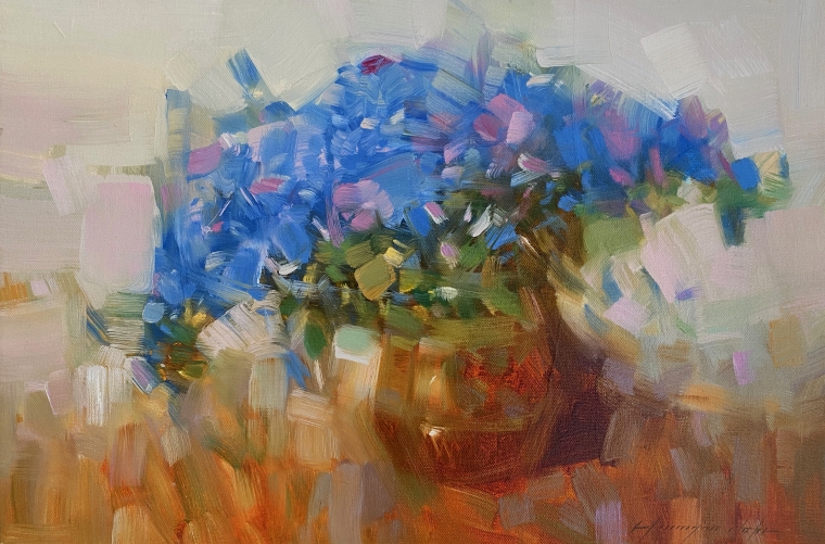 Vase of Flowers, Original oil Painting, Handmade artwork, One of a Kind                    
